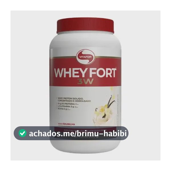 Whey Fort 3w Baunilha 900g Vitafor Baunilha