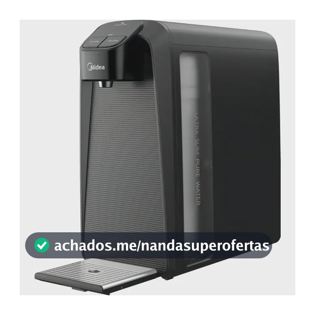 Purificador Midea SlimPure Bivolt Cinza Filtro 2 Estágios