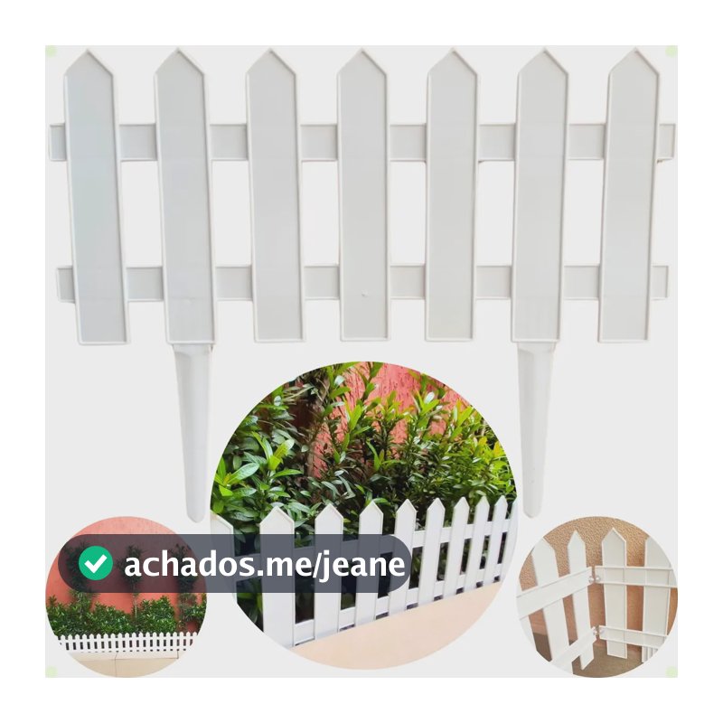 Cerca Decorativa Jardim Inglês Kit Com 12 Cerquinhas Branca