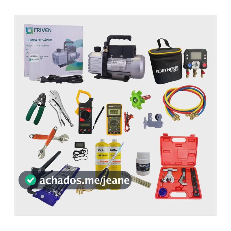 Kit Ferramenta Refrigeração Ar-condicionado Manifold Digital