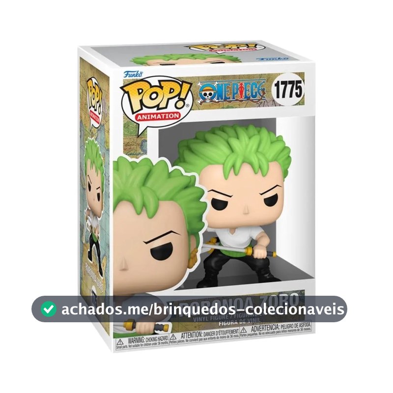 Boneco Funko Pop! One Piece - Zoro Com Duas Espadas