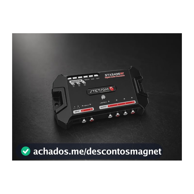 Processador de Áudio Digital Stetsom STX2436BT com Bluetooth TOP