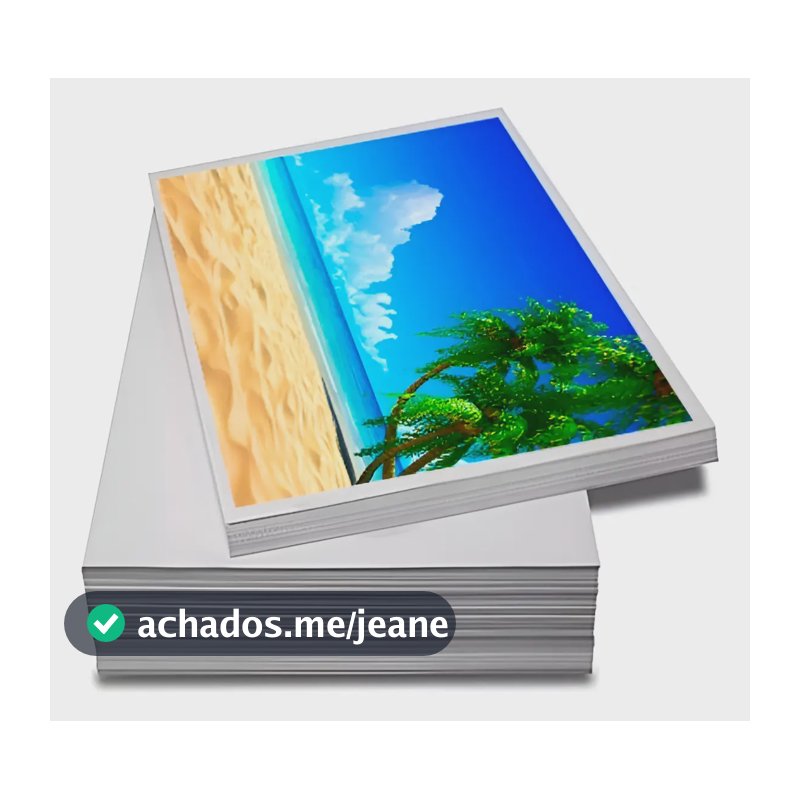 Papel Fotográfico Dupla Face A4 Glossy 180g 300 Folhas Branco