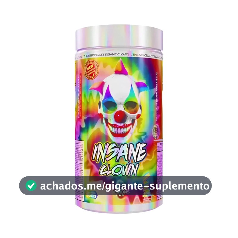 Suplemento em pó Demons Lab Beta alanina Pré Treino Insane Clown 350g Demons sabor Suor Strips x 350g