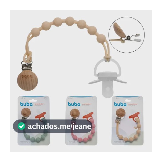 Prendedor De Chupeta Bola Silicone Clipe Menino Menina Buba