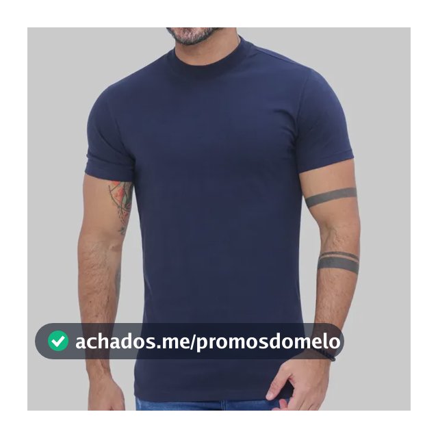 Camiseta Gola Média Slim Premium Basica Lisa