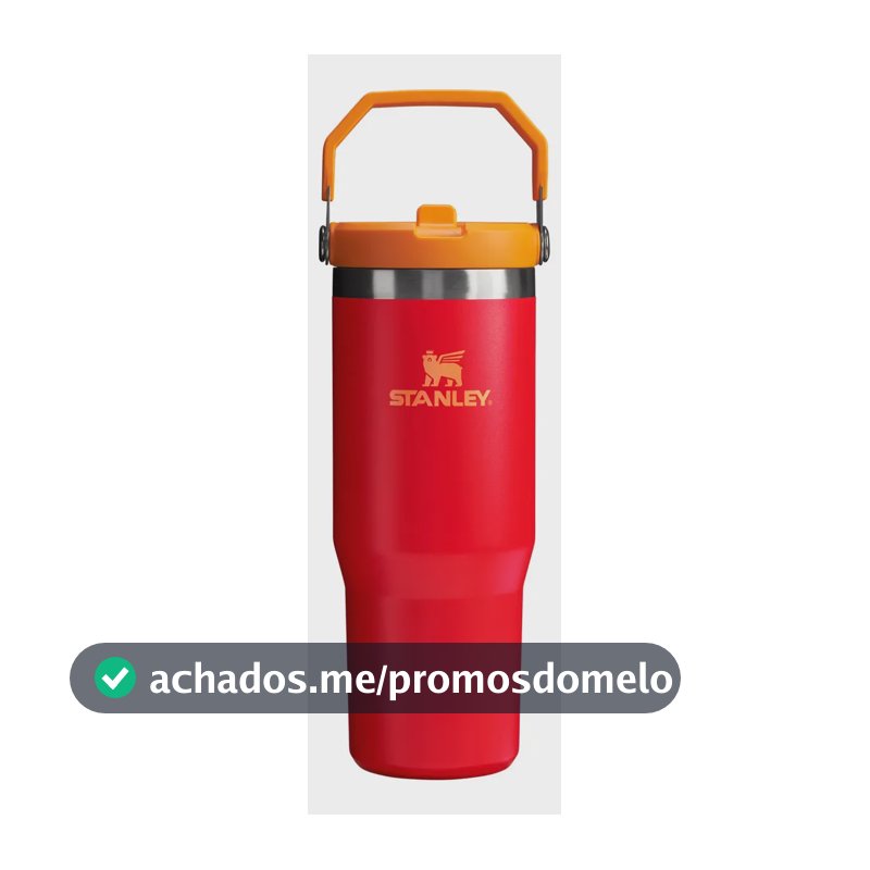 Garrafa Térmica Stanley Tumbler Flip Straw Chili 887ml