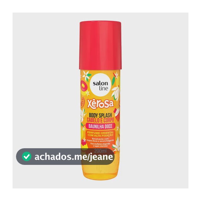 Body Splash Xêrosa Baunilha Doce 200ml