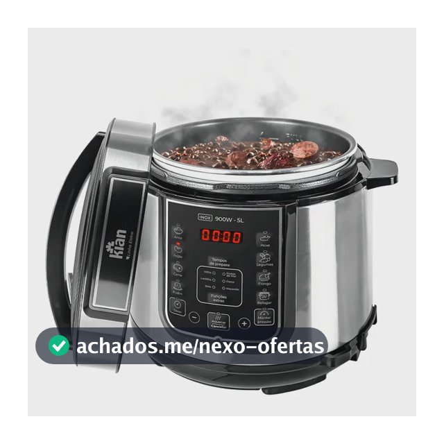 Panela De Pressão Elétrica 5 Litros Kian Inox