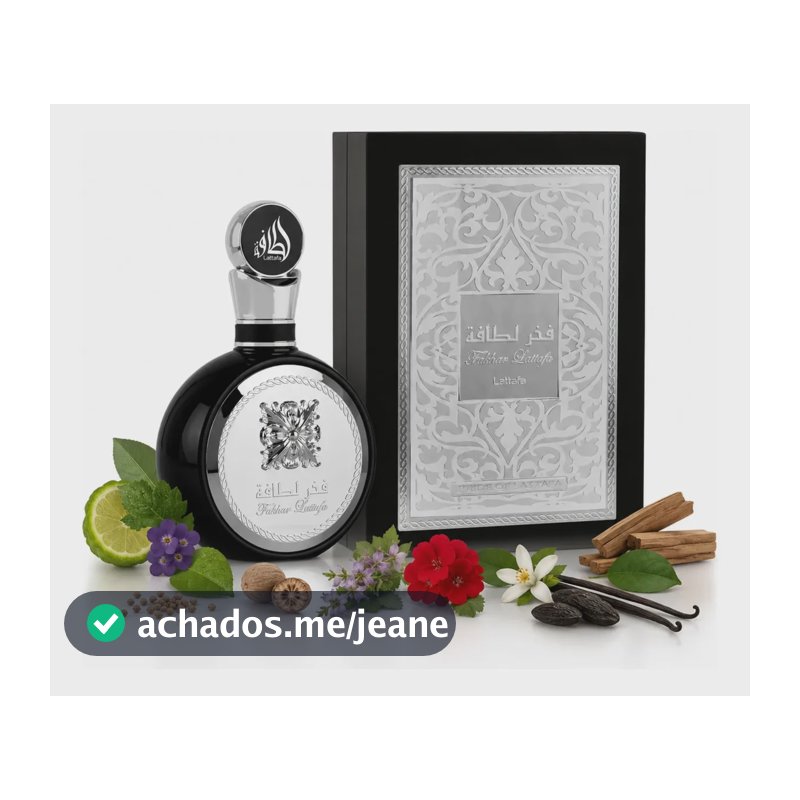 Perfume Fakhar Men Black Lattafa Árabe Aromático Amadeirado