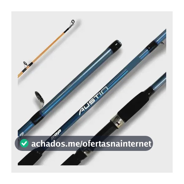 Vara Pesqueiro Austin 2,40m 60lbs Tamba Carretilha Maruri Cor Azul-aço