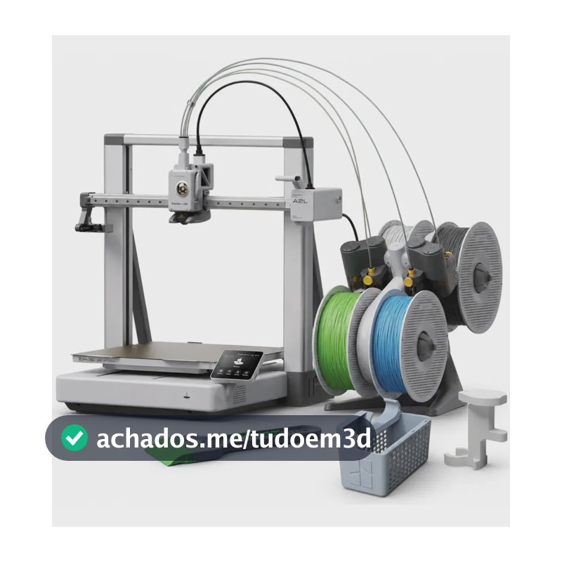 Impressora 3d Bambu Lab A2l Combo C/ Ams Lite Multicolor Kit 110v Prata
