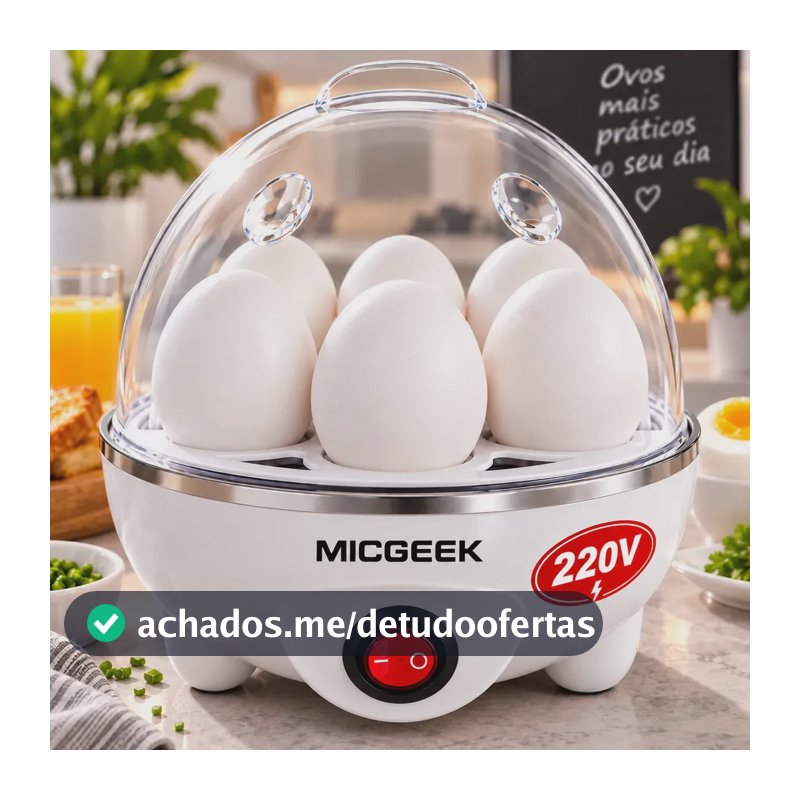 Cozedor De Ovos Automático Panela A Vapor Elétrica Legumes Elétrica Portátil Prático Rápido 7 Ovos Em 5min Micgeek