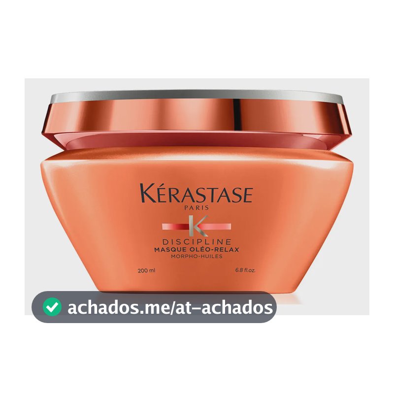 Máscara Capilar de Hidratação Intensa Anti-Frizz com Proteção Térmica até 230ºC para Cabelos Secos e Indisciplinados, Discipline Oléo-Relax, Kérastase 200ml