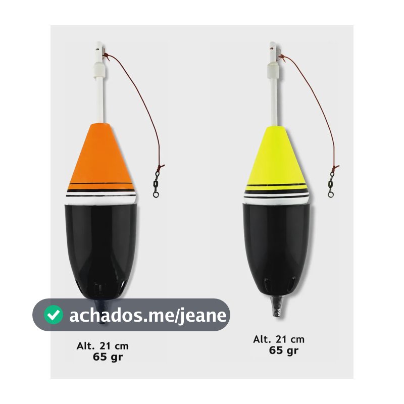 Kit 2 Boia Cevadeira Pesca 65g Boias Barão Amarelo Laranja Amarelo/laranja