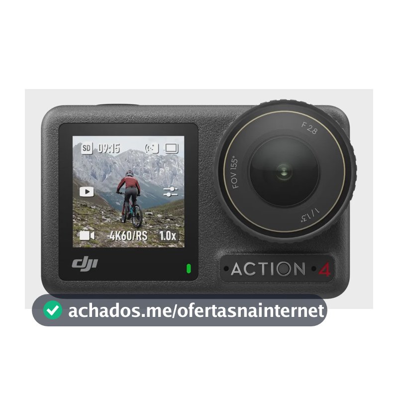 DJI Osmo Action 4 Combo Standard - câmera de ação a prova de água 4K/120fps com um sensor de 1/1.3", alto rendimento com pouca luz, cores D-Log M de 10 bits, bateria duradoura de 1770 mAh - DJI207