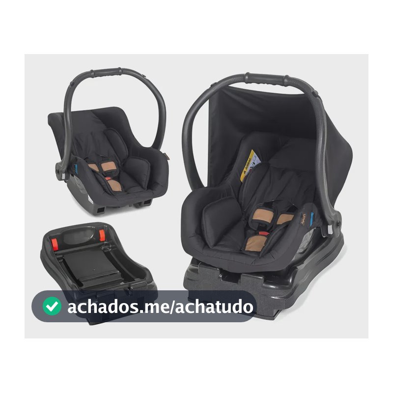 Kit Bebê Conforto Cadeirinha Carro Com Base Bolt Tutti Baby Preto