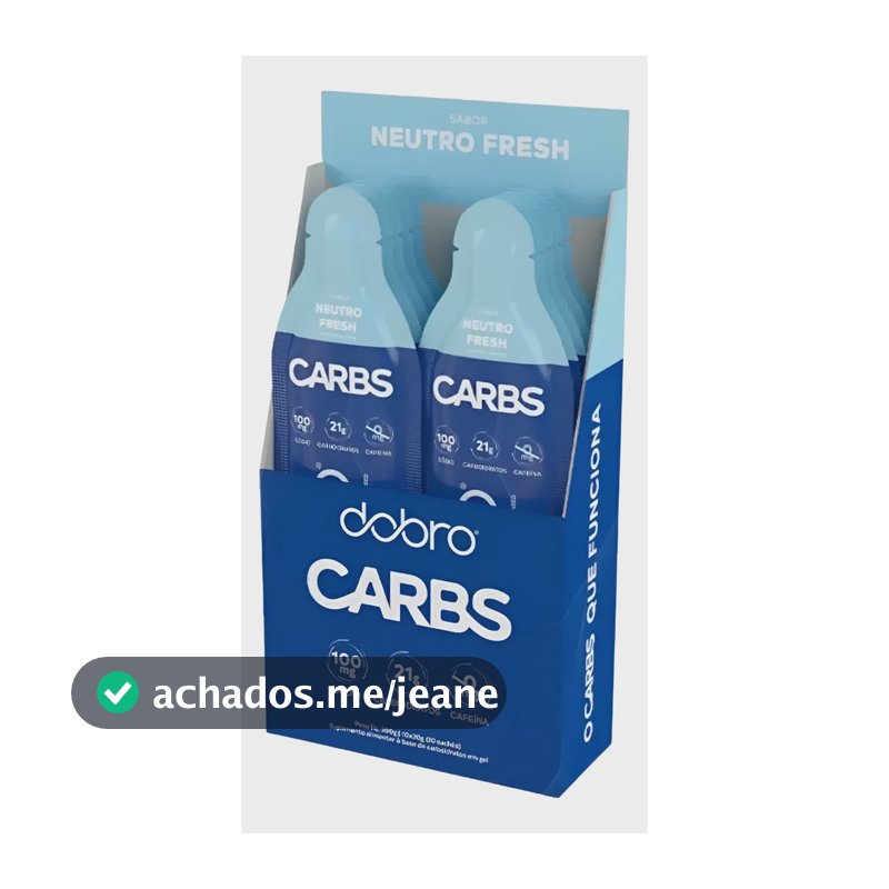 Carbs Gel Dobro Fresh 10 Sachês 30g Energia Sem Cafeína Carbs Gel Neutro Fresh 10x30g