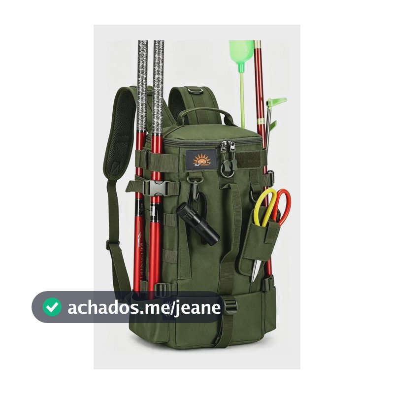 New Hawaii Mochila De Pesca Tática Militar Camping 18l Verde Verde Camuflagem