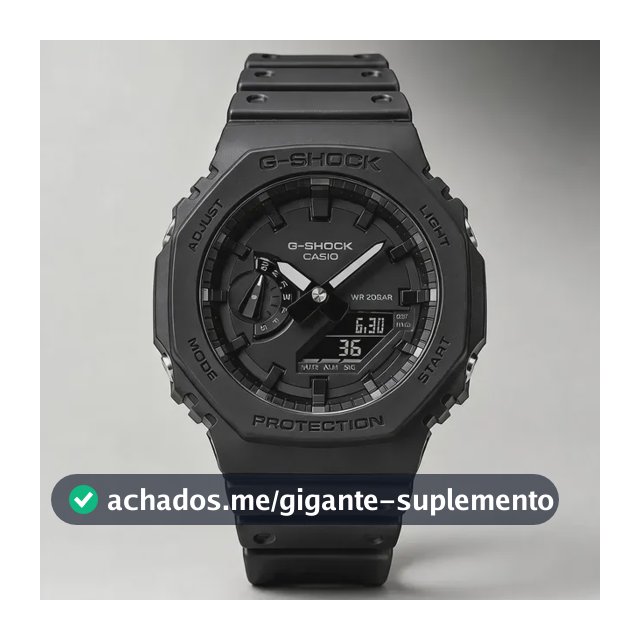 Relógio Casio G-shock Ga-2100-1a1dr Masculino Preto Carbon Preto