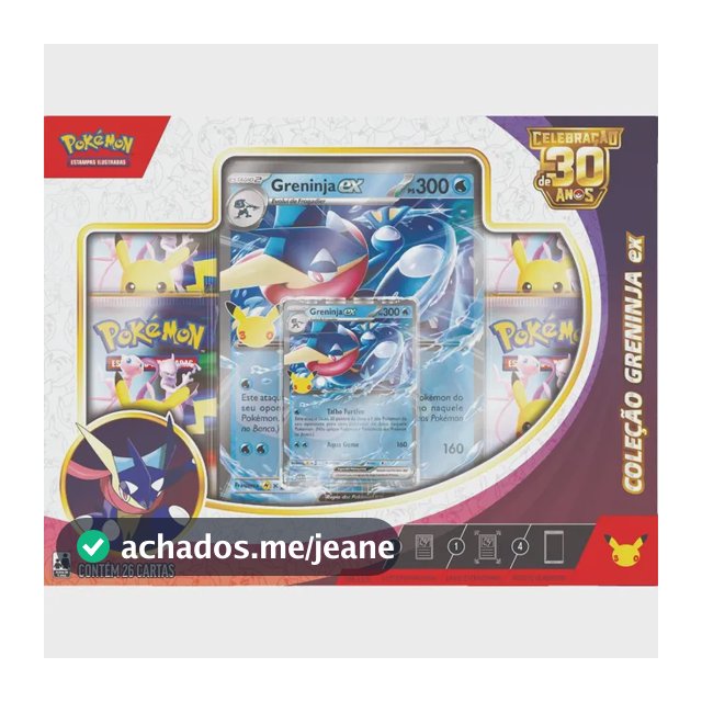 Coleção Pokémon 30 Anos Sylveon Ex E Greninja Sortido Coleção Pokémon Ex De celebração De 30 Anos do Pokémon Estampas Ilustradas  Sylveon Ex E Greninja Ex Português