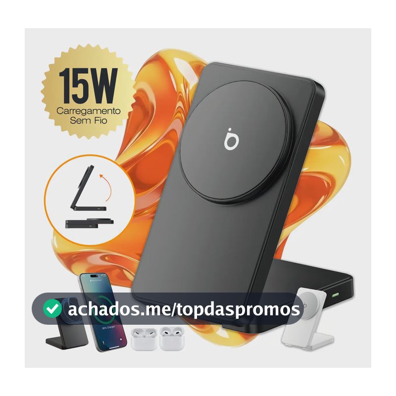 Basike Suporte De Carregador Inducao Sem Fio Magnético Rápido Turbo Magsafe Para iPhone 11 12 13 14 Pro Max Plus Samsung Galaxy S23 S23 Ultra S24 S25 Z Flip Fold Motorola LG Sony Xperia Nothing Phone