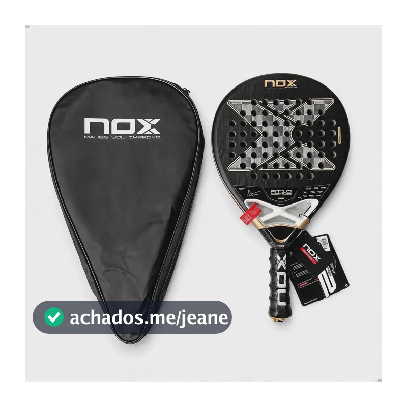 Raquete Padel Nox At10 Genius 18k Alum Xtrem 2026 Tapia Preto