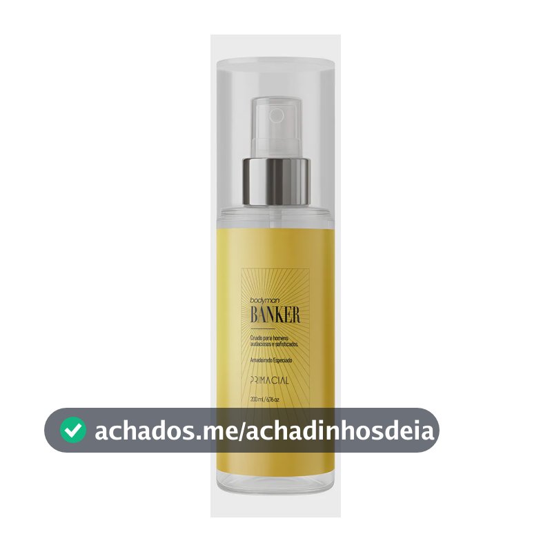 BODY SPLASH MASCULINO BANKER 200ML - PRIMACIAL PERFUME AMADEIRADO CITRICO