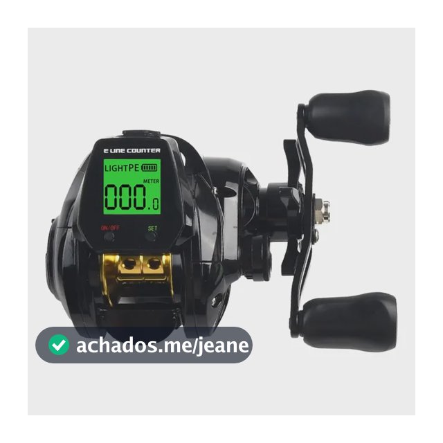 Carretel De Pesca Digital Com Contador De Linha, Alarme De