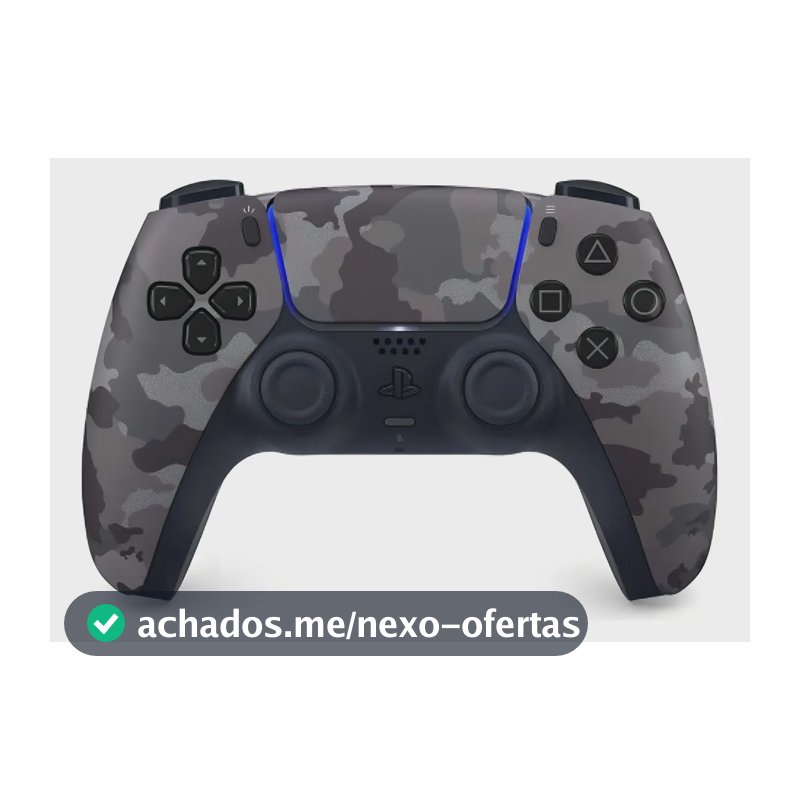 Joystick sem fio Sony Dualsense Control Ps5 Playstation, cor: cinza, camuflagem