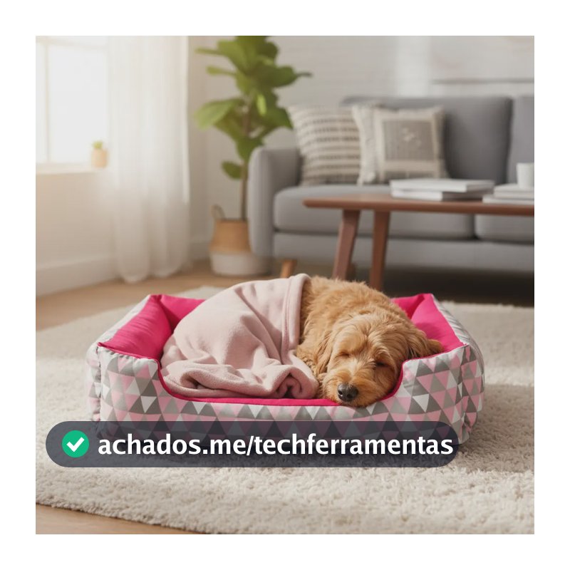 Cama para Cachorro medio Caminha Pet Pra Cachorro Grande com até 18 kg + Manta Cor Rosa
