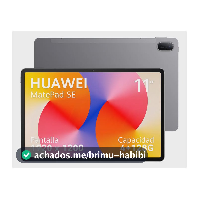 HUAWEI MatePad SE 11 4GB+128GB Tablet,FullView Display,Bateria de grande capacidade,Cantinho das Crianças,Design de Corpo Único em Metal,Superbateria de 7700 mAh + 22.5W,Cinza Nebula