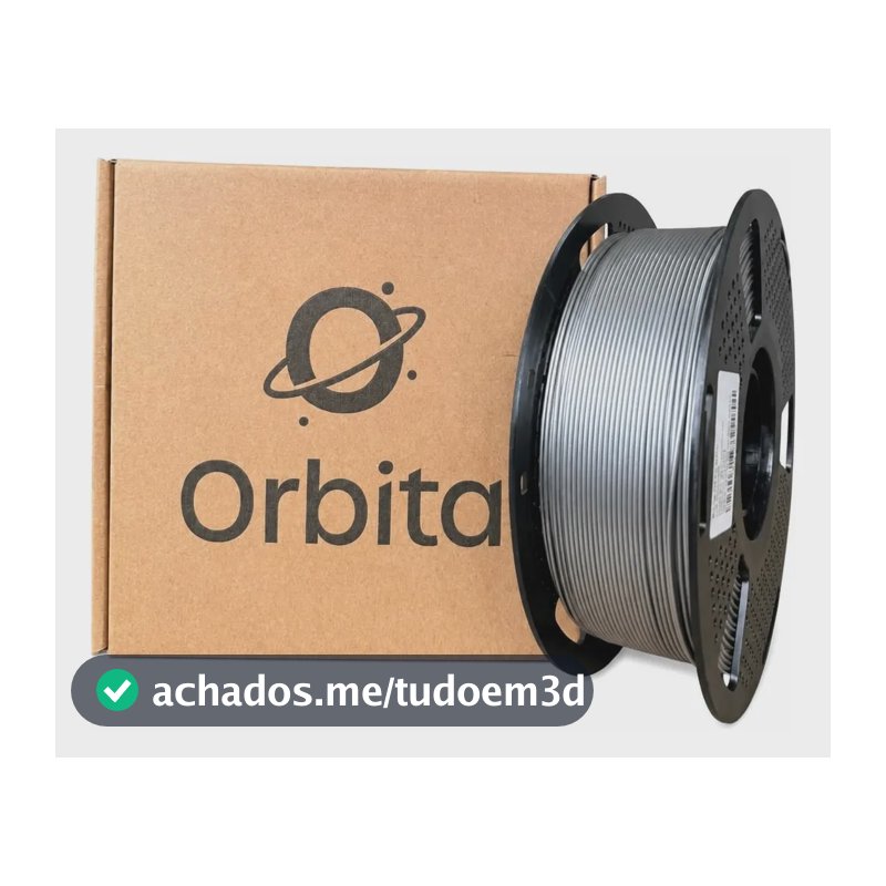 Filamento Pla Para Impressora 3d Orbita 1,75 Mm 1 Kg Prateado Fosco