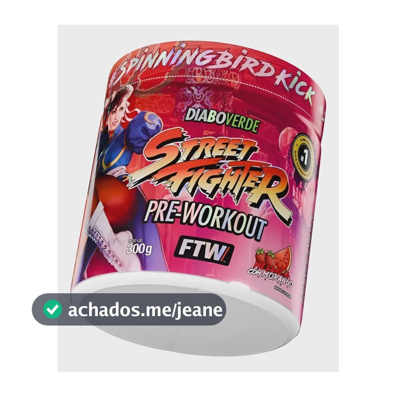 Pré Treino Dv Street Fighter 300g Morango Com Melancia - Ftw Morango Com Melancia