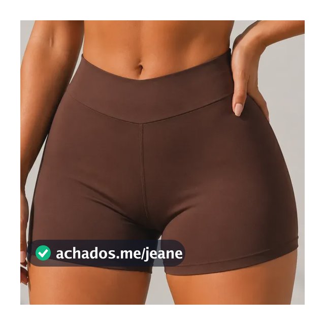 Short Academia Feminino Fitness Treino Cintura Alta Corrida