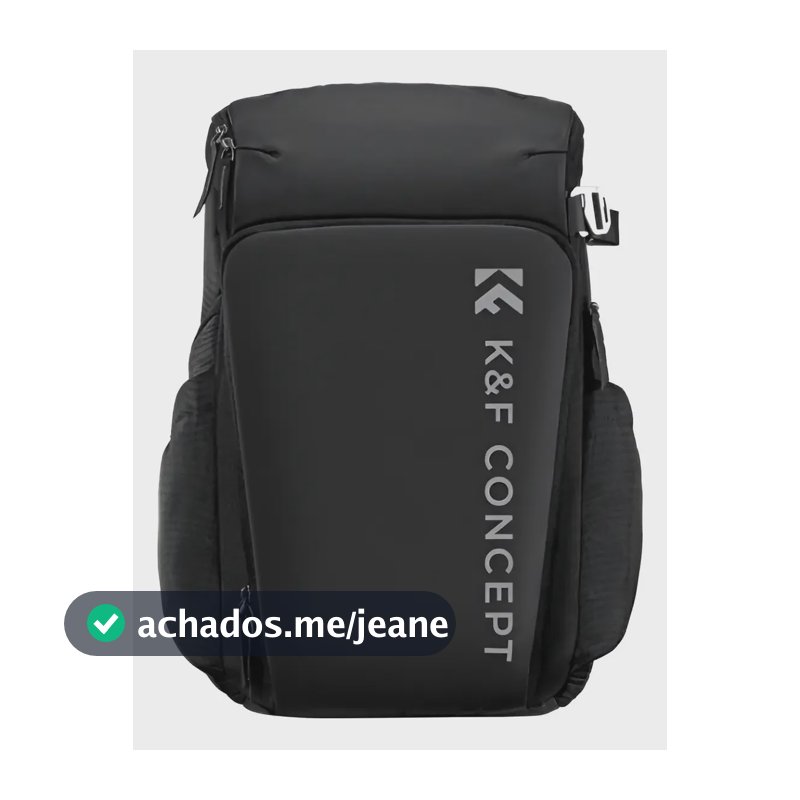 Mochila K&f Concept 25l P/ Cameras Dslr Laptop C/ Capa Preto