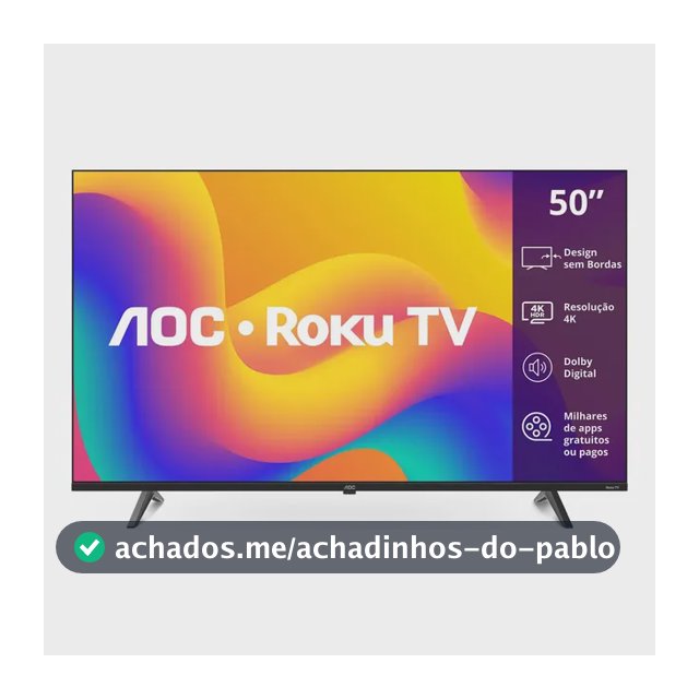 Smart Tv Aoc Led 50" 4k Wi-fi Roku Tv 50U7045/78G
