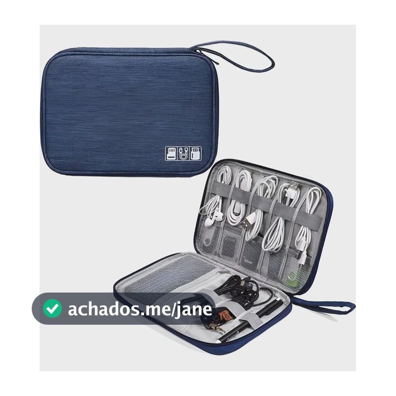 Bolsa Organizadora De Cabo Fio Eletrônico Estojo Case Bag