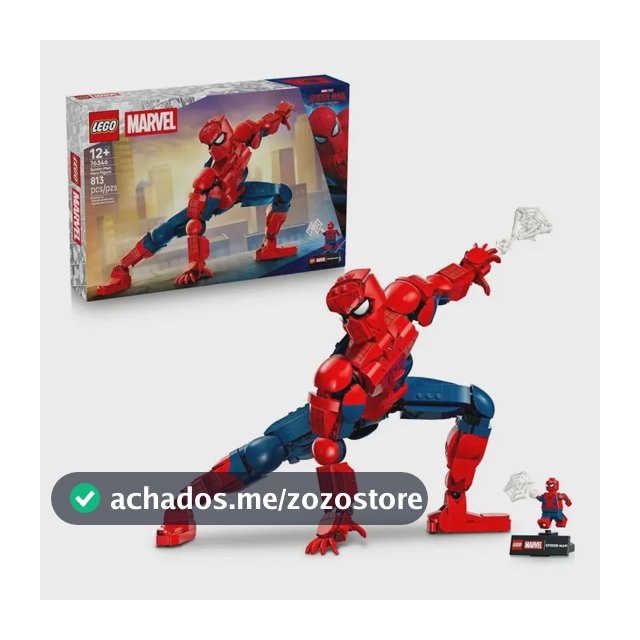 LEGO Marvel Figura Heroica do Homem-Aranha 76346; Item Colecionável; Modelo articulado para montar e decorar, com cerca de 36 cm de altura; Presente Dia das crianças; 12+