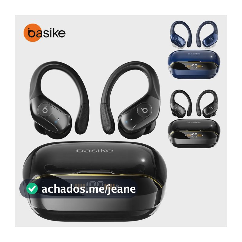 Fone Over-Ear Basike Bluetooth 6.0 | Graves Potentes, 55h De Bateria, Cancelamento De Ruído , IPX6