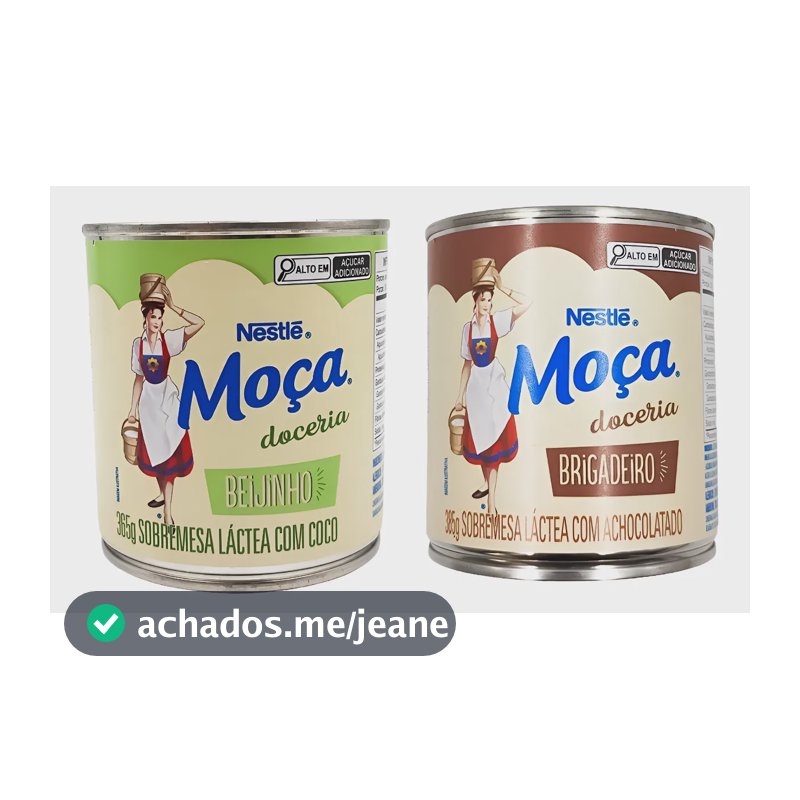 2x Sobremesa Moça 385g 1x Brigadeiro + 1x Beijinho Nestlé