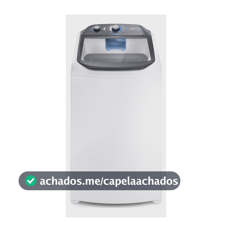 Máquina De Lavar Electrolux Efficient 13kg Auto Cesto Inox Branco