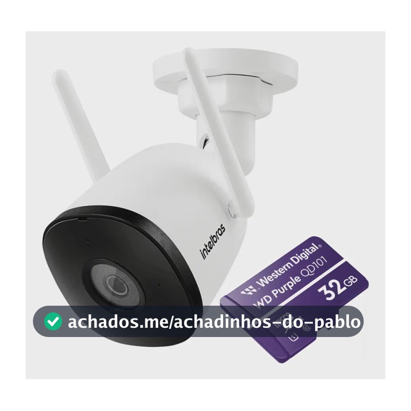 Câmera Inteligente Full HD iM5 SC com MicroSD 32GB Branca Intelbras