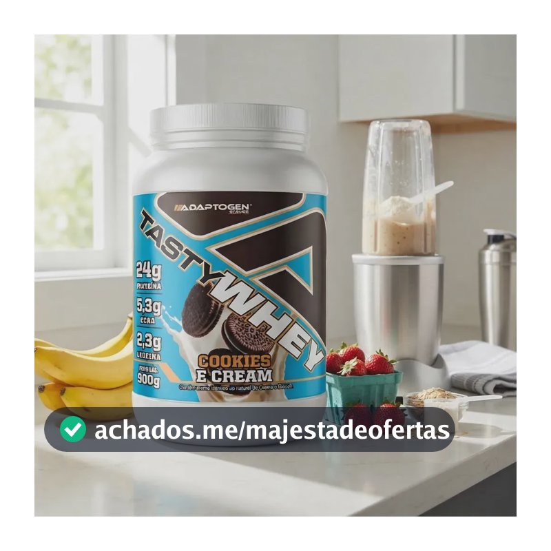 Proteína Adaptogen Science Tasty Whey Gourmet em pó sabor Biscoitos x 900g