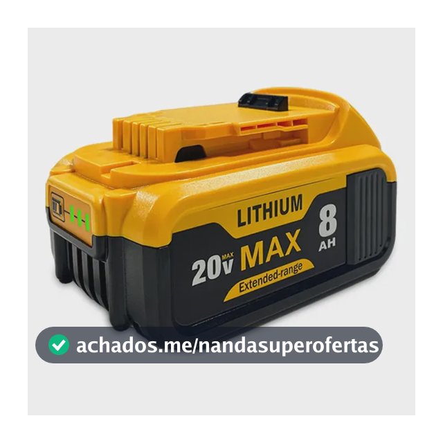 Bateria Reposição 20v 8ah Compatível Com Ferramentas Dewalt