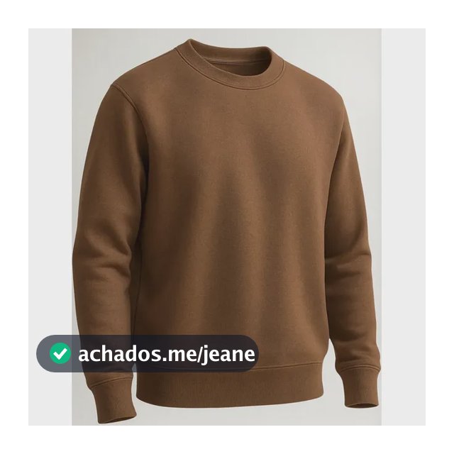Blusa Moletom Gola Redonda Masculino Adulto Plus Size