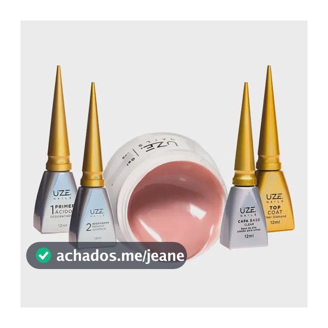 Kit Alongamento Gel 25g Várias Cores Preparadores Uze Nails