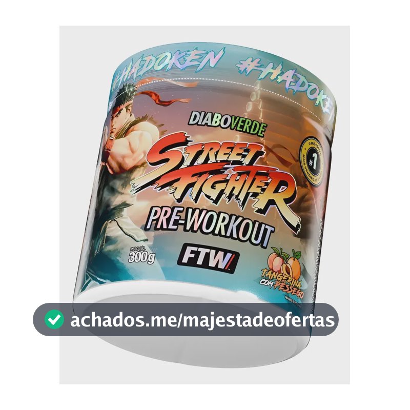 Pré Treino Dv Street Fighter 300g Tangerina C/ Pêssego -ftw Tangerina C/ Pêssego
