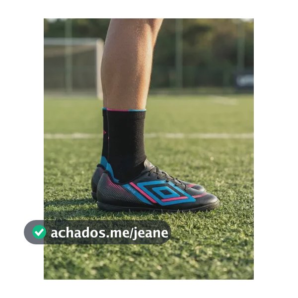 Chuteira Society Umbro Aero Adulto Futebol Quadra Sintética Preto/cloisonne/rosa 38