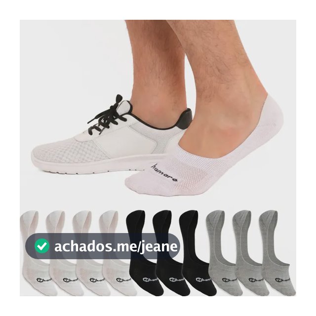 Kit 10 Pares Meias Zhamaro Algodão Sapatilha 100% Invisível